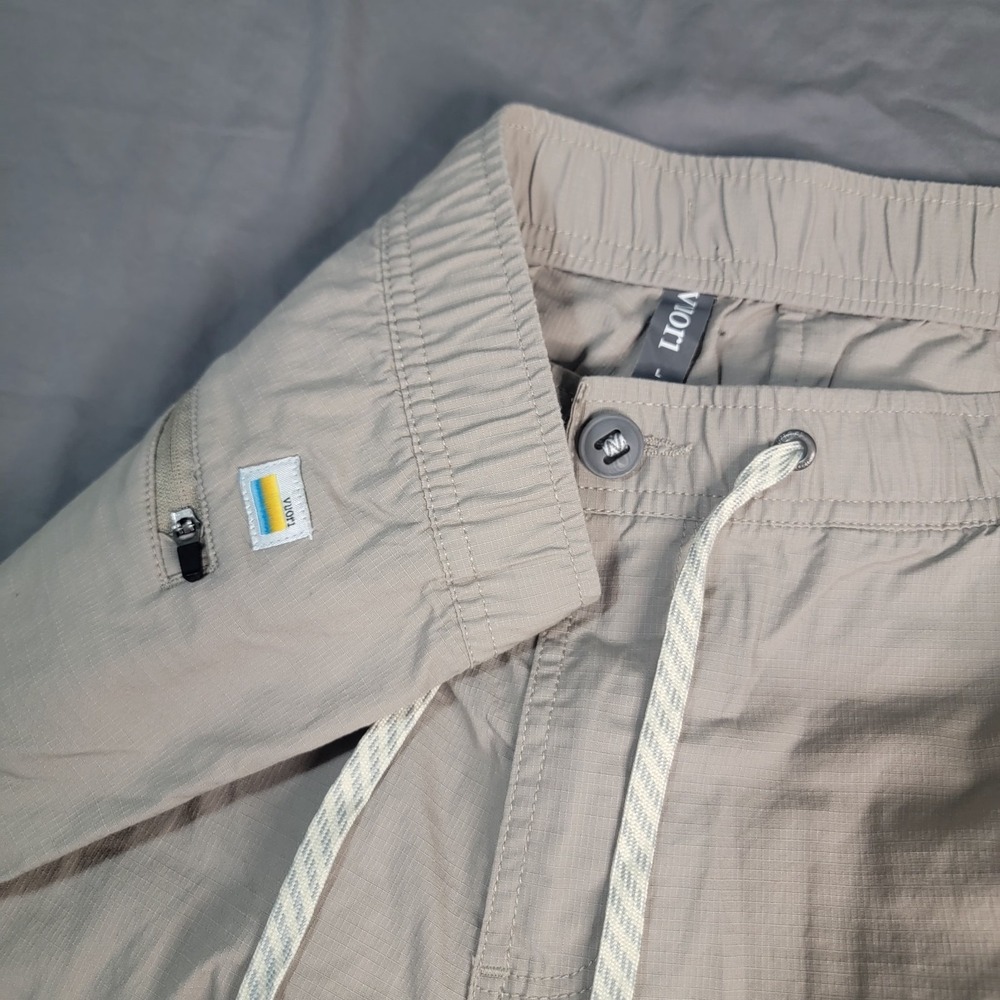 Vuori Ripstop Climber Pants Men's Large 34x34 Beige Drawstring V412-L Utility